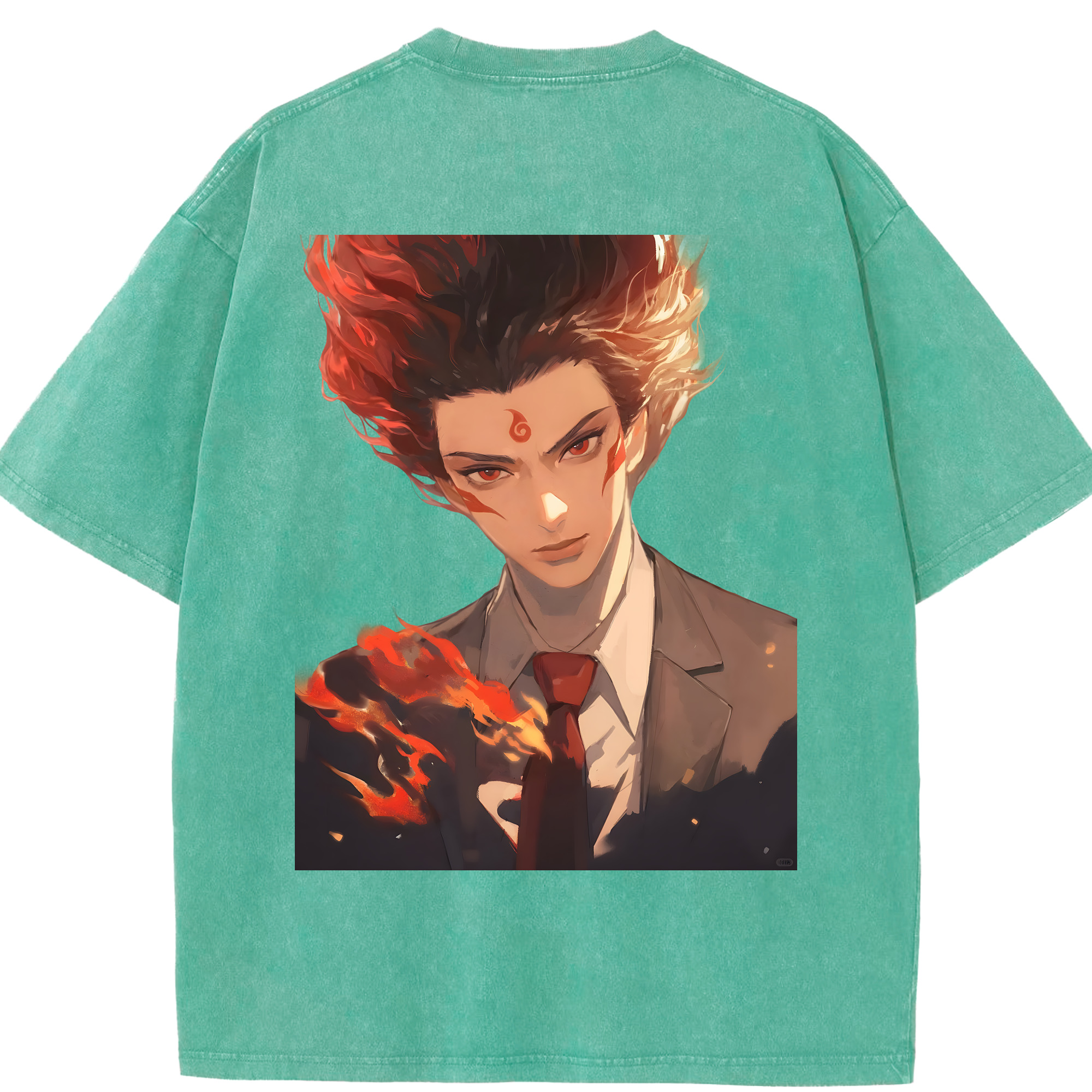 （画像用） Ne Zha 2 ナタ 魔童の大暴れ 綿100% ヴィンテージ風 半袖Tシャツ（背面プリント）